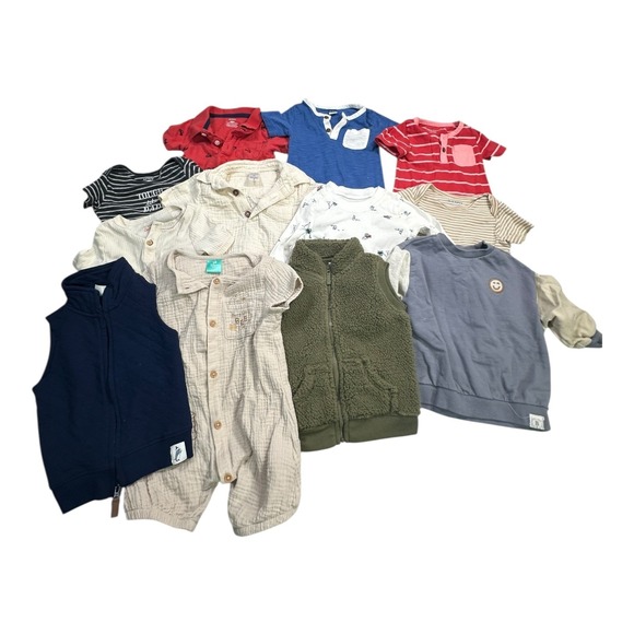 Old Navy Other - Baby Clothes Bundle‎ 12-24 Months Vest Shirts Romper Bodysuits Set Old Navy